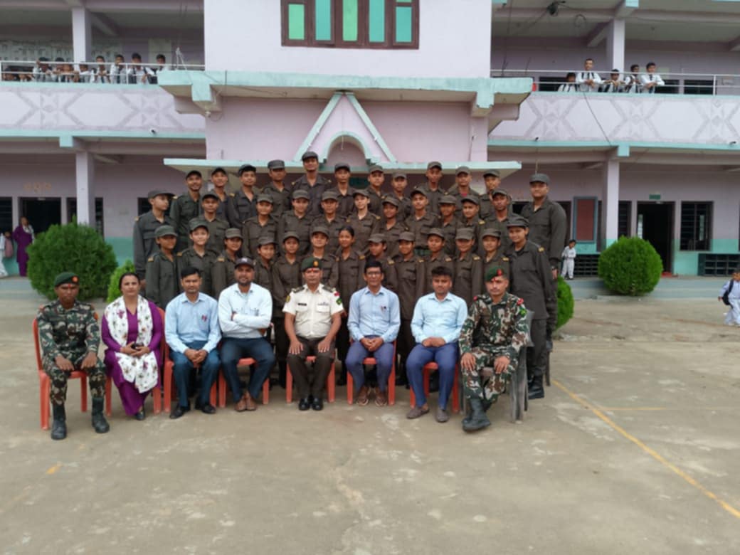 विज्डम एकेडेमी बेलौरीमा नेपाली सेनाको राष्ट्रिय सेवा दल (एनसीसी) तालिम सुरु